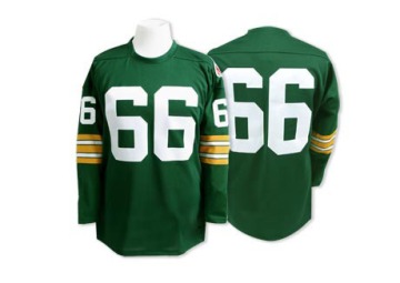 Ray Nitschke Men's Green Authentic Throwback Jersey