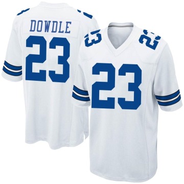 Rico Dowdle Youth White Game Jersey