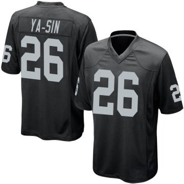 Rock Ya-Sin Youth Black Game Team Color Jersey