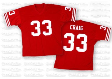 Roger Craig Men's Red Authentic Team Color Throwback Jersey