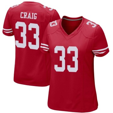 Roger Craig Women's Red Game Team Color Jersey