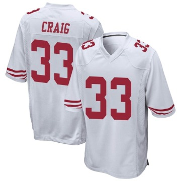 Roger Craig Youth White Game Jersey