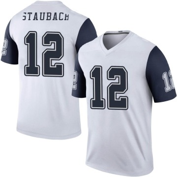 Roger Staubach Youth White Legend Color Rush Jersey