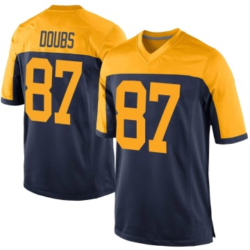 Romeo Doubs Youth Navy Game Alternate Jersey