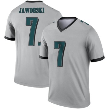 Ron Jaworski Youth Legend Silver Inverted Jersey