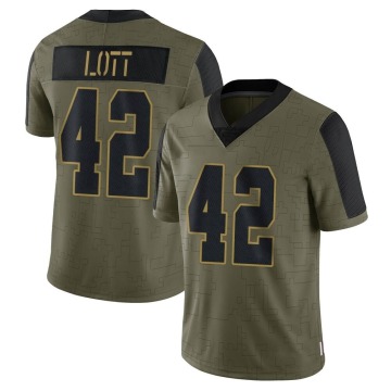 Ronnie Lott Men's Olive Limited 2021 Salute To Service Jersey