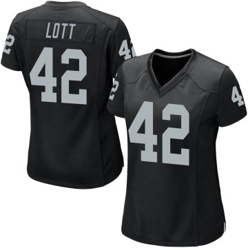 Ronnie Lott Women's Black Game Team Color Jersey