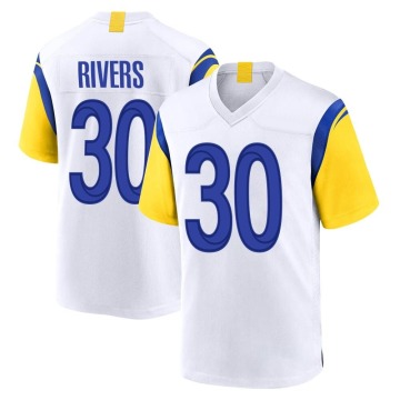 Ronnie Rivers Men's White Game Jersey