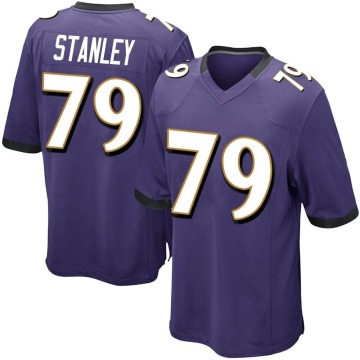 Ronnie Stanley Men's Purple Game Team Color Jersey