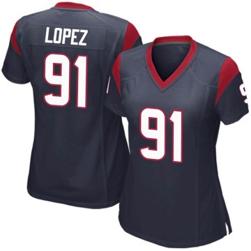 Roy Lopez Women's Navy Blue Game Team Color Jersey