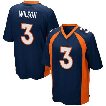 Russell Wilson Youth Navy Blue Game Alternate Jersey
