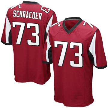 Ryan Schraeder Youth Red Game Team Color Jersey