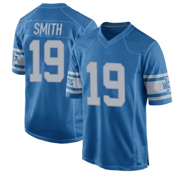 Saivion Smith Youth Blue Game Throwback Vapor Untouchable Jersey