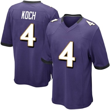 Sam Koch Men's Purple Game Team Color Jersey