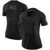 Sam Mills Women's Black Limited 2020 Salute To Service Jersey