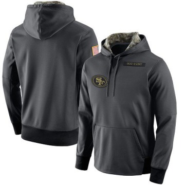 San Francisco 49ers Men's Anthracite Salute to Service Player Performance Hoodie