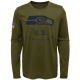 Seattle Seahawks Youth Olive Legend 2018 Salute to Service Performance Long Sleeve T-Shirt