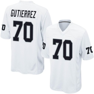 Sebastian Gutierrez Men's White Game Jersey