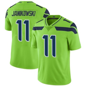 Sebastian Janikowski Men's Green Limited Color Rush Neon Jersey