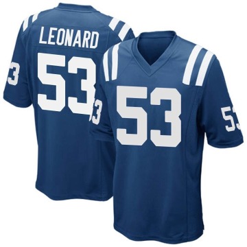 Shaquille Leonard Youth Royal Blue Game Team Color Jersey