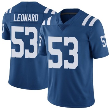 Shaquille Leonard Youth Royal Limited Color Rush Vapor Untouchable Jersey