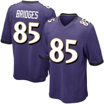 Shemar Bridges Youth Purple Game Team Color Jersey