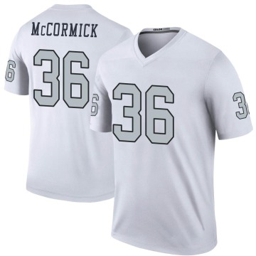 Sincere McCormick Men's White Legend Color Rush Jersey