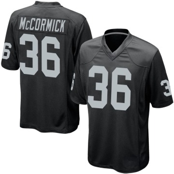 Sincere McCormick Youth Black Game Team Color Jersey