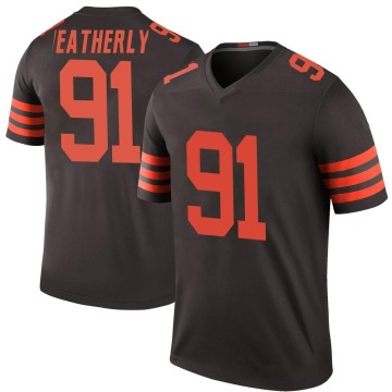 Stephen Weatherly Men's Brown Legend Color Rush Jersey