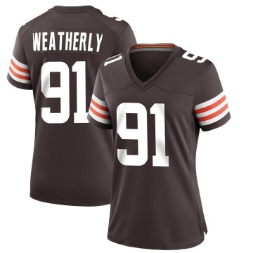 Stephen Weatherly Women's Brown Game Team Color Jersey