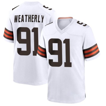 Stephen Weatherly Youth White Game Jersey