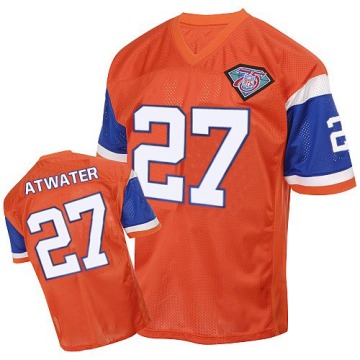 Steve Atwater Men's Orange Authentic With 75TH Patch Throwback Jersey