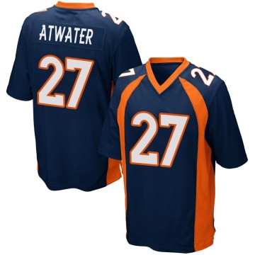 Steve Atwater Youth Navy Blue Game Alternate Jersey
