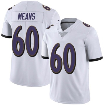Steven Means Youth White Limited Vapor Untouchable Jersey
