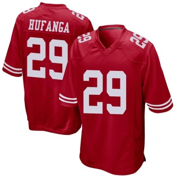 Talanoa Hufanga Youth Red Game Team Color Jersey