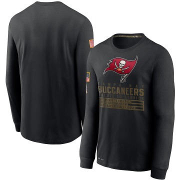 Tampa Bay Buccaneers Men's Black 2020 Salute to Service Sideline Performance Long Sleeve T-Shirt