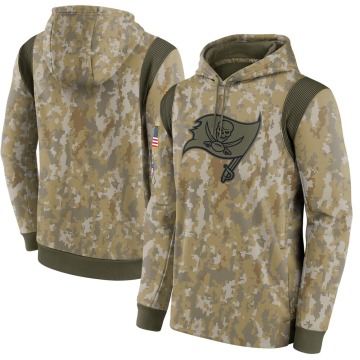 Tampa Bay Buccaneers Men's Camo 2021 Salute To Service Therma Performance Pullover Hoodie