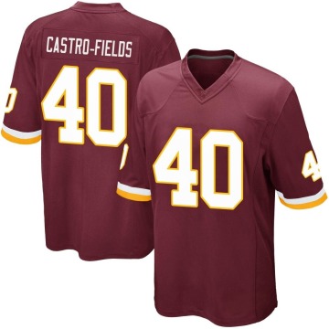 Tariq Castro-Fields Youth Game Burgundy Team Color Jersey