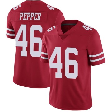 Taybor Pepper Youth Red Limited Team Color Vapor Untouchable Jersey