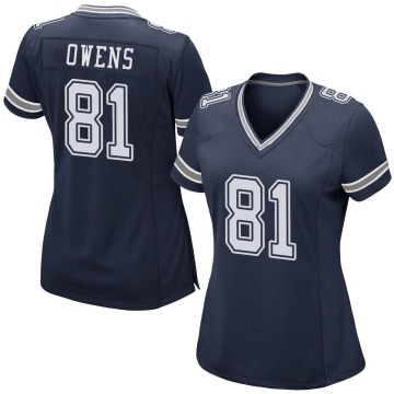 Terrell Owens Women's Navy Game Team Color Jersey