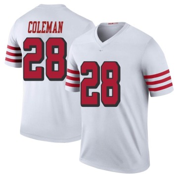 Tevin Coleman Youth White Legend Color Rush Jersey