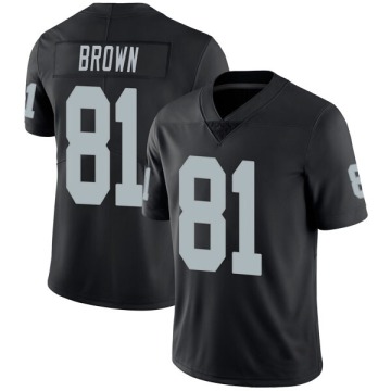 Tim Brown Youth Black Limited Team Color Vapor Untouchable Jersey