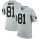 Tim Brown Youth Brown Legend Inverted Silver Jersey