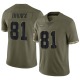 Tim Brown Youth Brown Limited Olive 2022 Salute To Service Jersey