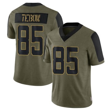 Tim Tebow Men's Olive Limited 2021 Salute To Service Jersey