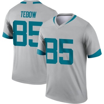 Tim Tebow Youth Legend Silver Inverted Jersey