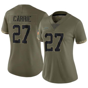 T.J. Carrie Women's Olive Limited 2022 Salute To Service Jersey