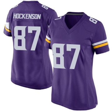 T.J. Hockenson Women's Purple Game Team Color Jersey