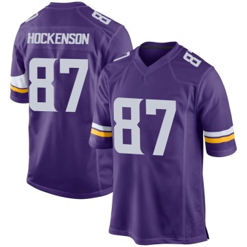 T.J. Hockenson Youth Purple Game Team Color Jersey