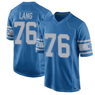 T.J. Lang Men's Blue Game Throwback Vapor Untouchable Jersey